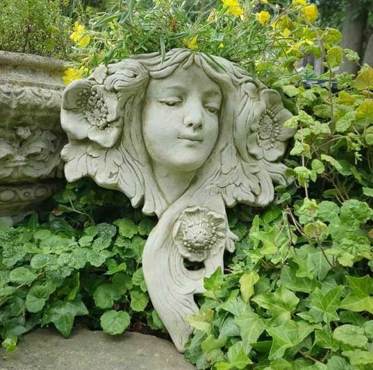 Art Nouveau Wall Planter Statue