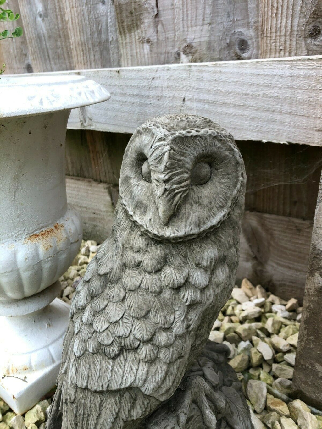 Limestone Barn Owl Statue