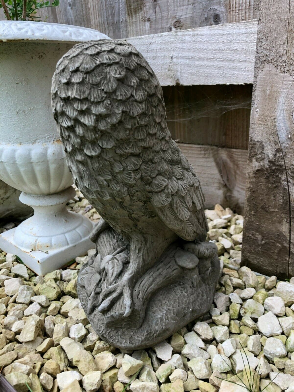 Limestone Barn Owl Statue