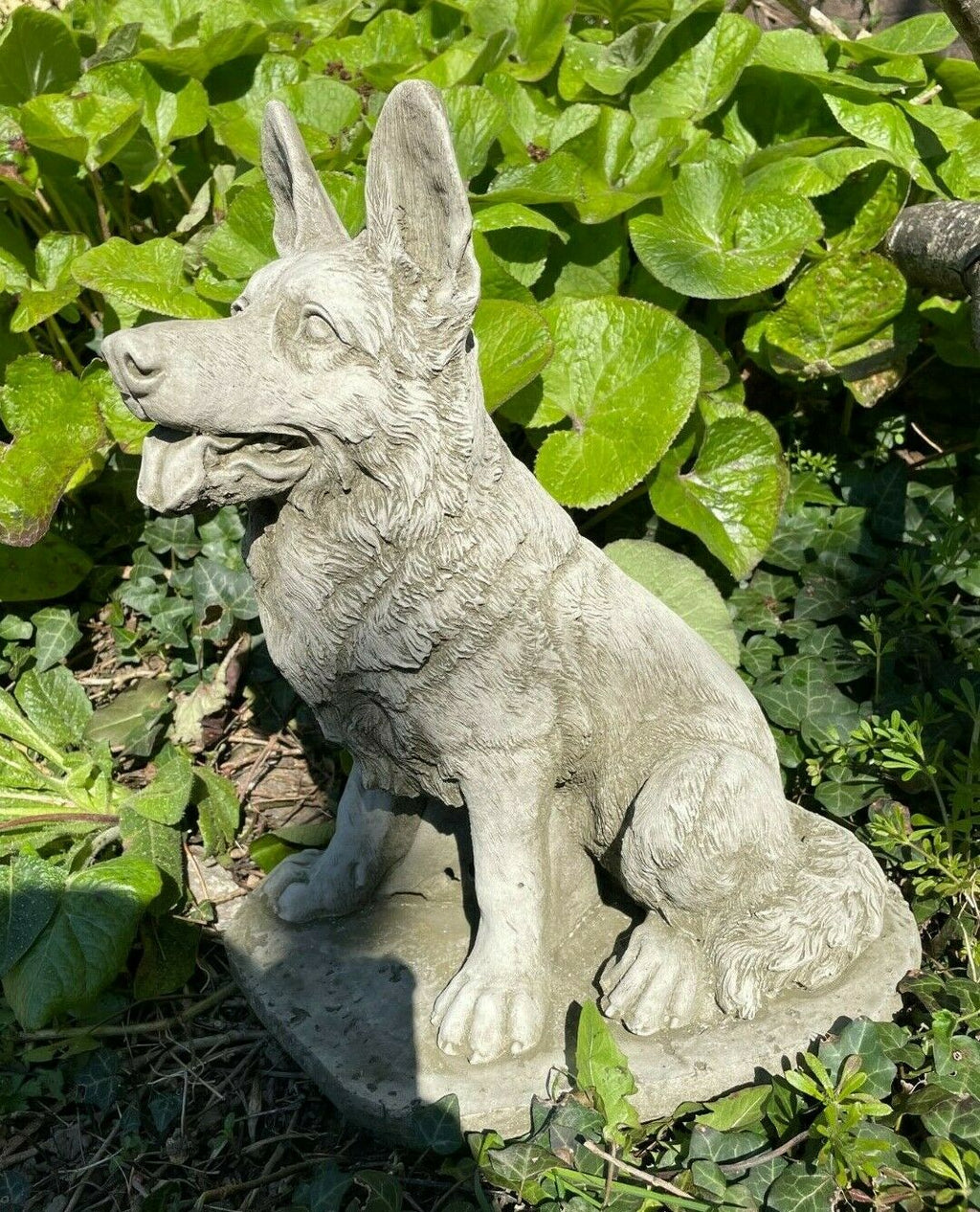 Sitting Alsatian Stone Statue
