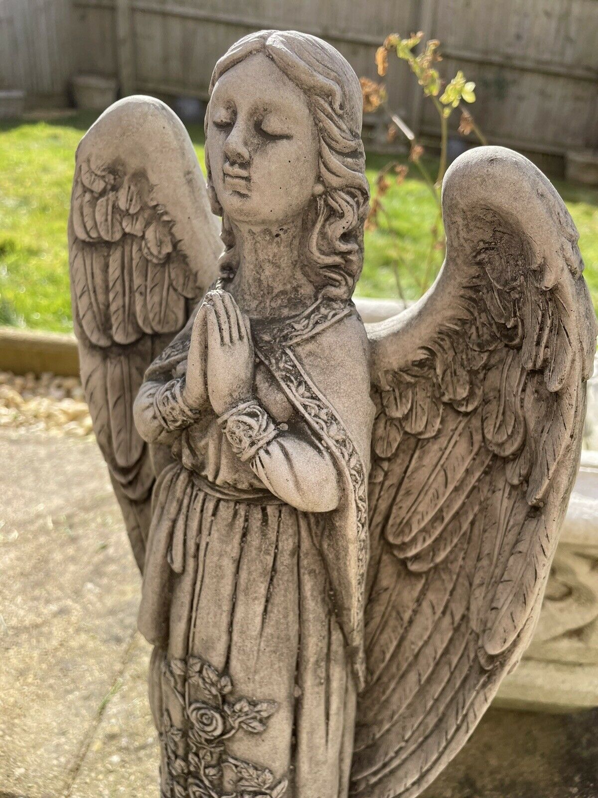 Rose Angel Stone Statue