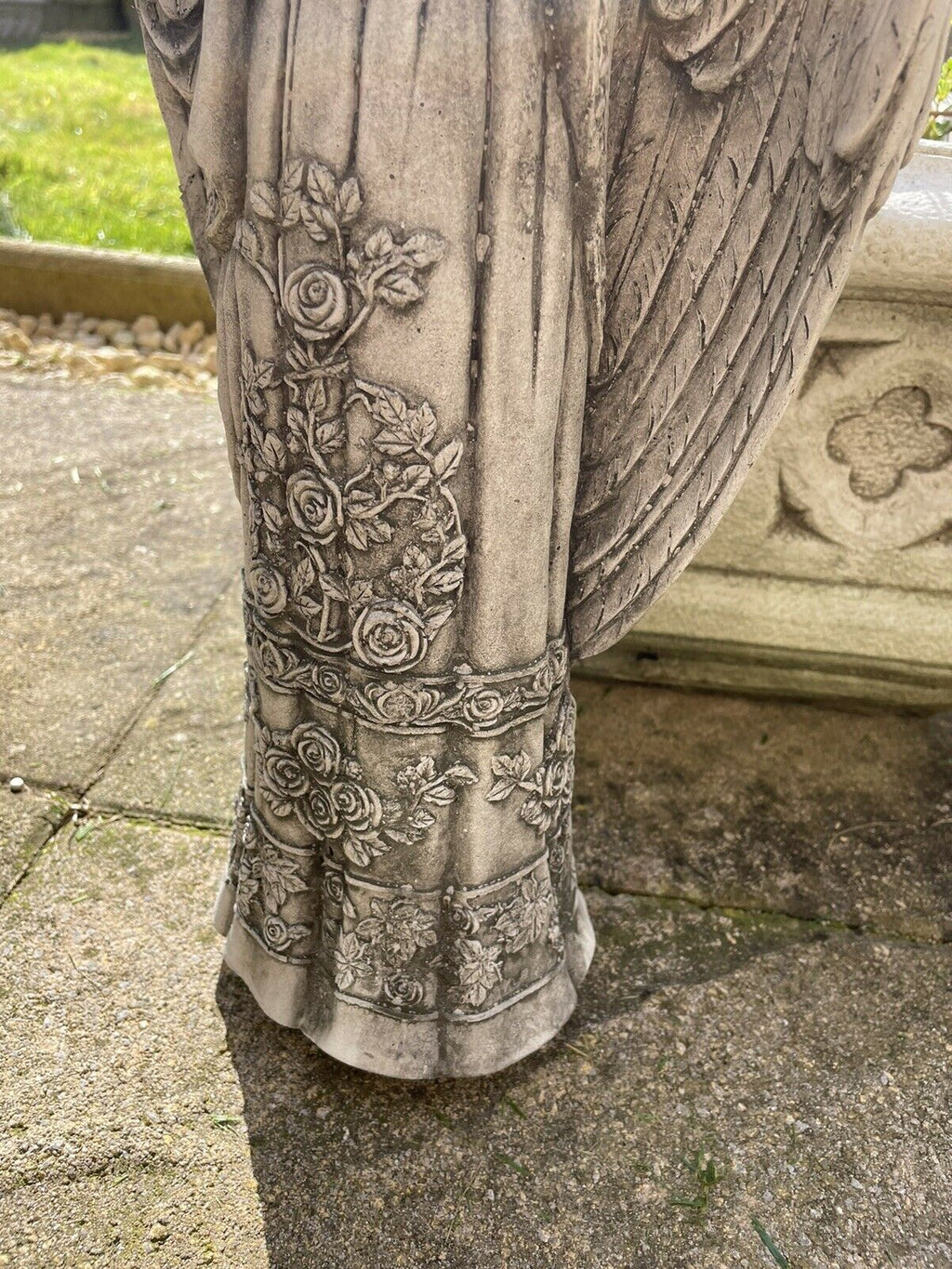 Rose Angel Stone Statue