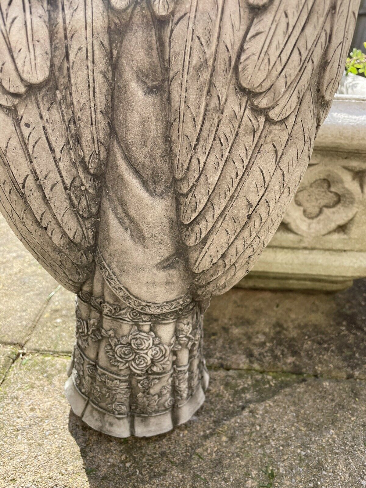Rose Angel Stone Statue