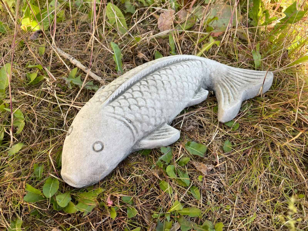 Koi Carp Fish Stone Garden Statue