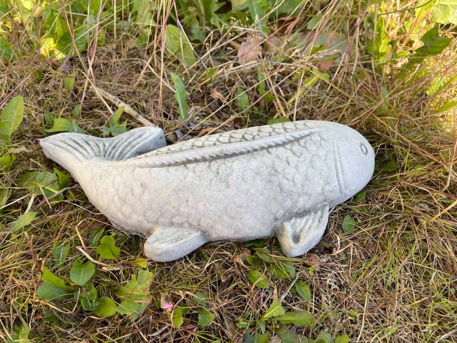 Koi Carp Fish Stone Garden Statue