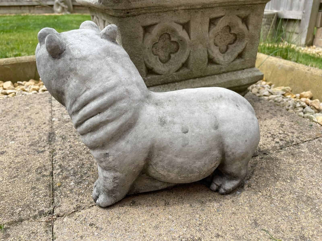 Hippo Stone Garden Statue
