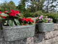 Galvanised Railing Hanging Ribbed Planter