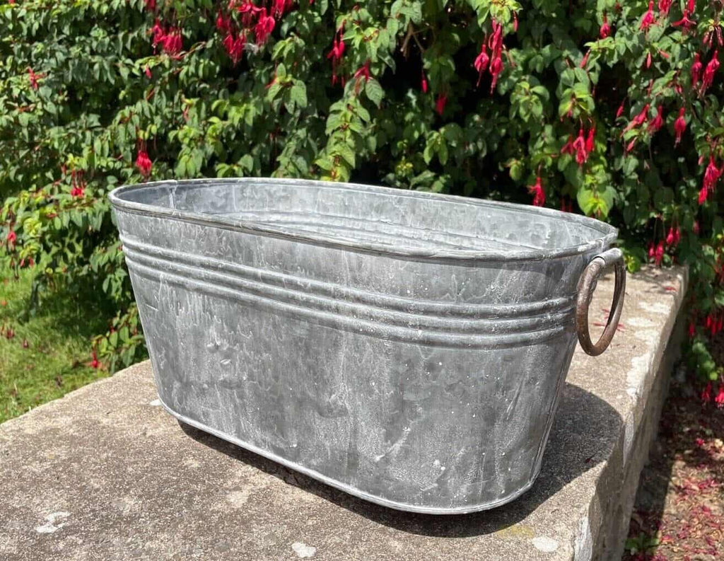 Galvanised Oval Trough with Handles