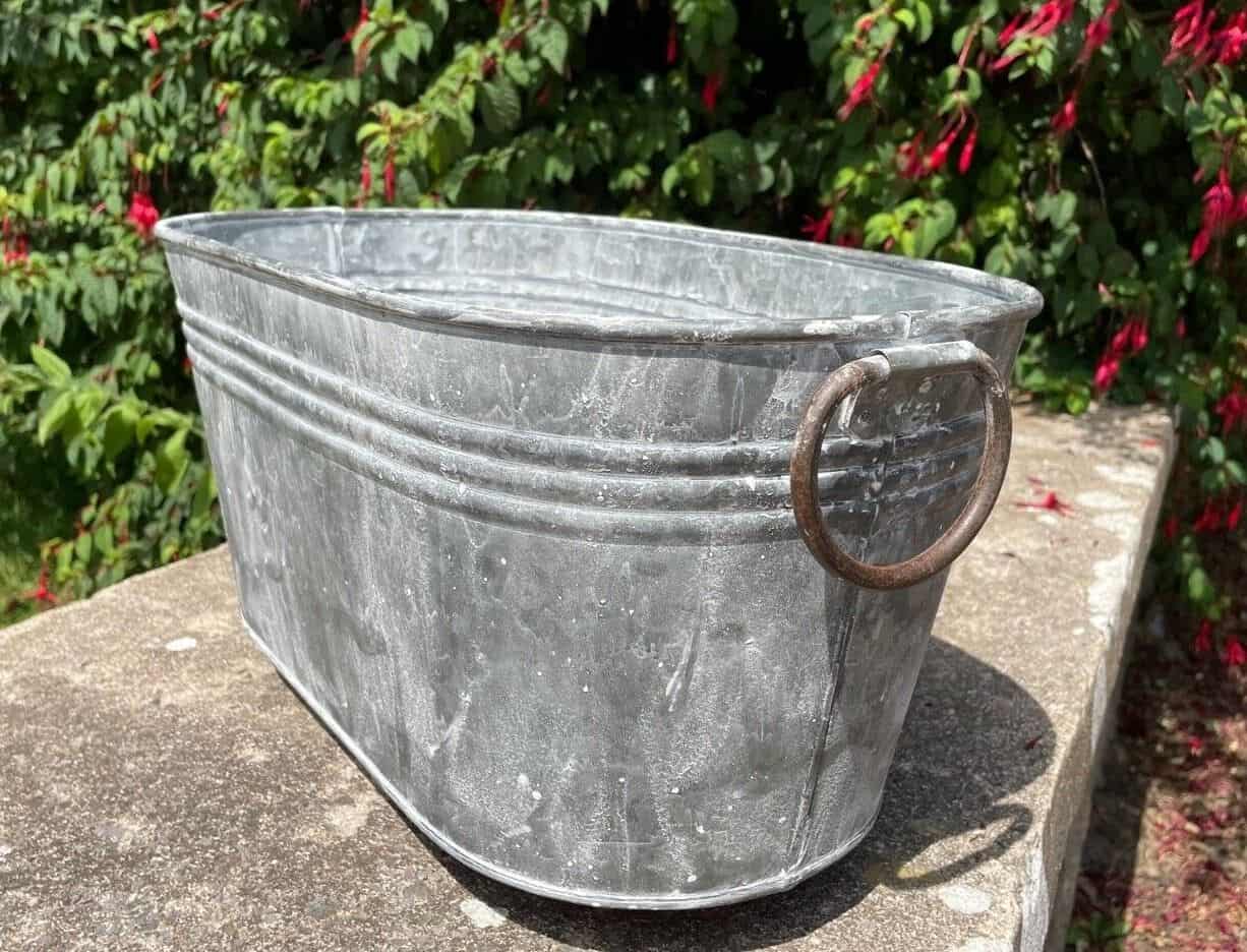 Galvanised Oval Trough with Handles