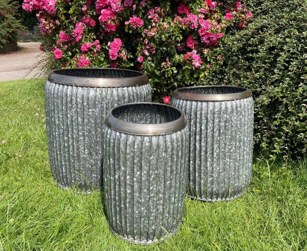 Galvanised Vintage Dolly Tub Set of 3