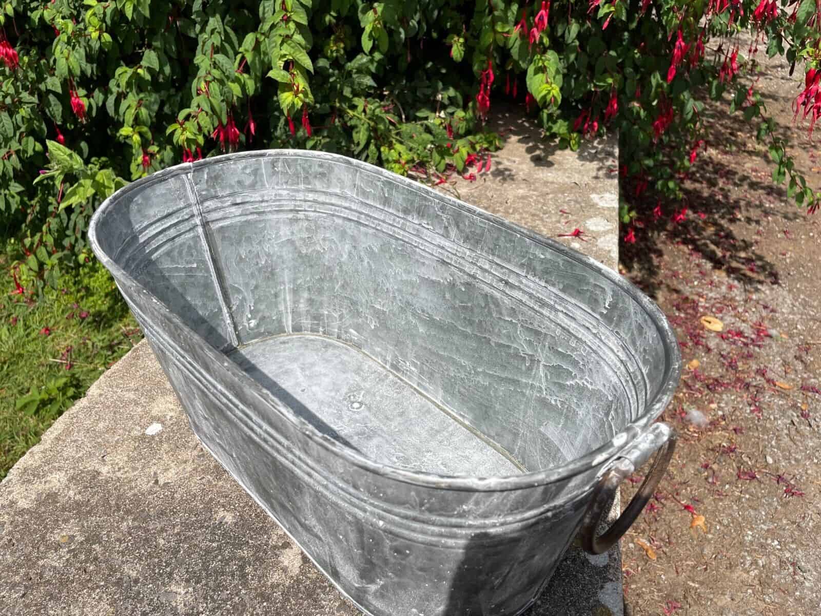 Galvanised Oval Trough with Handles