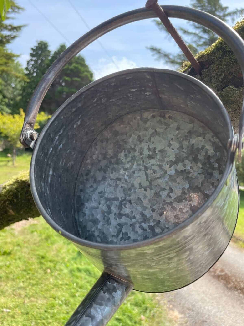 Galvanised Watering Can Hanging Wall Planter