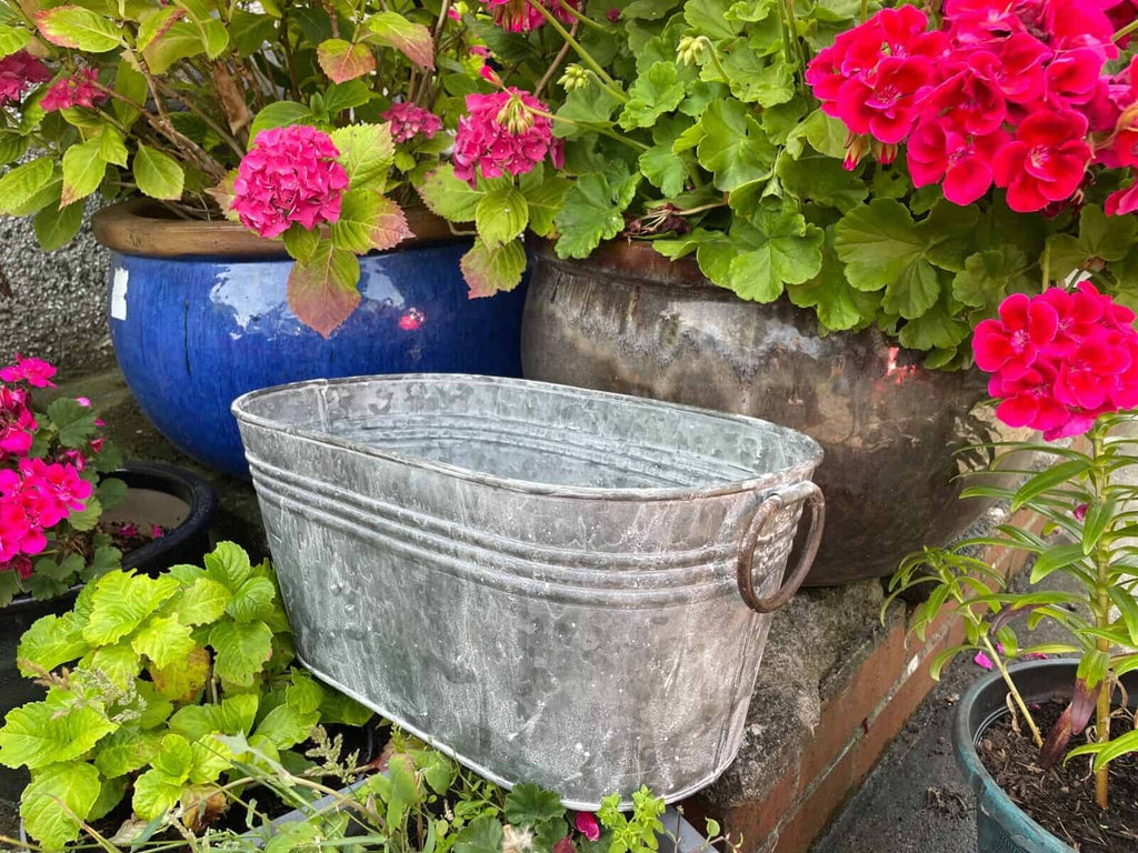 Galvanised Oval Trough with Handles