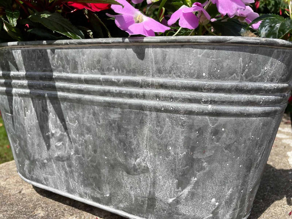 Galvanised Oval Trough with Handles