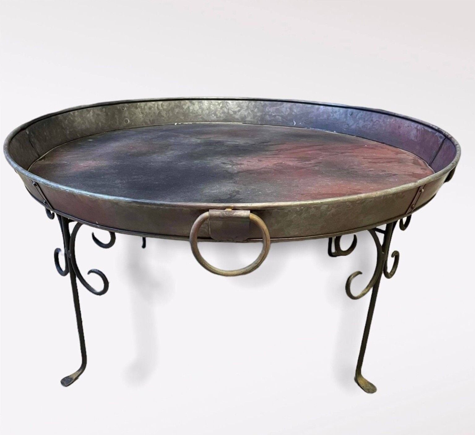 Large Tray Planter Metal Outdoor Flower Pot