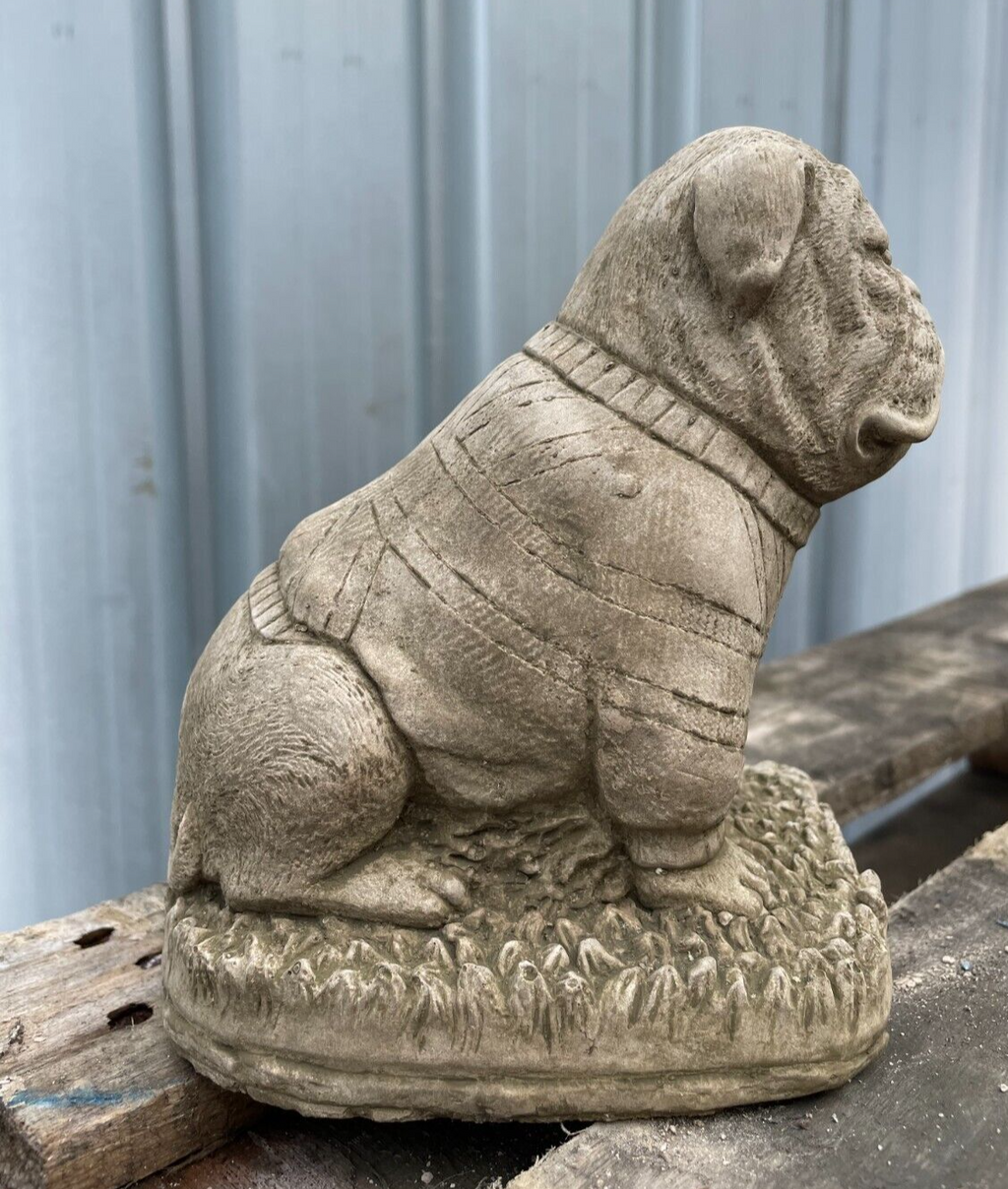 British Bulldog Stone Statue