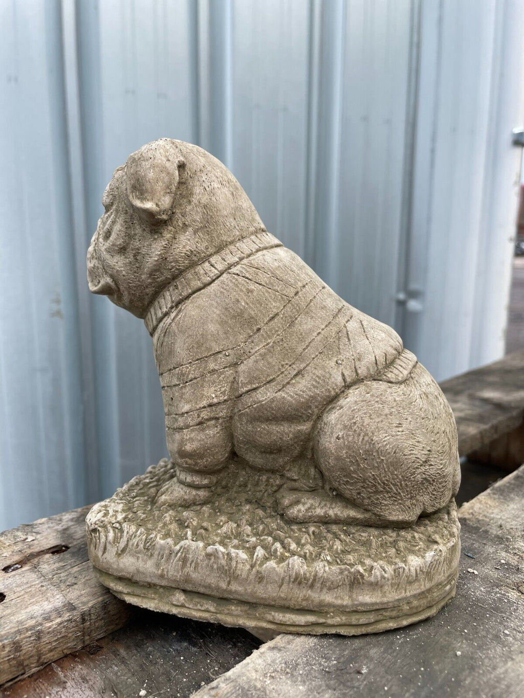 British Bulldog Stone Statue