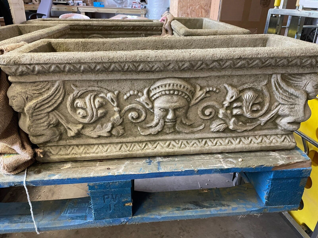 Nettuno Stone Troughs Pair