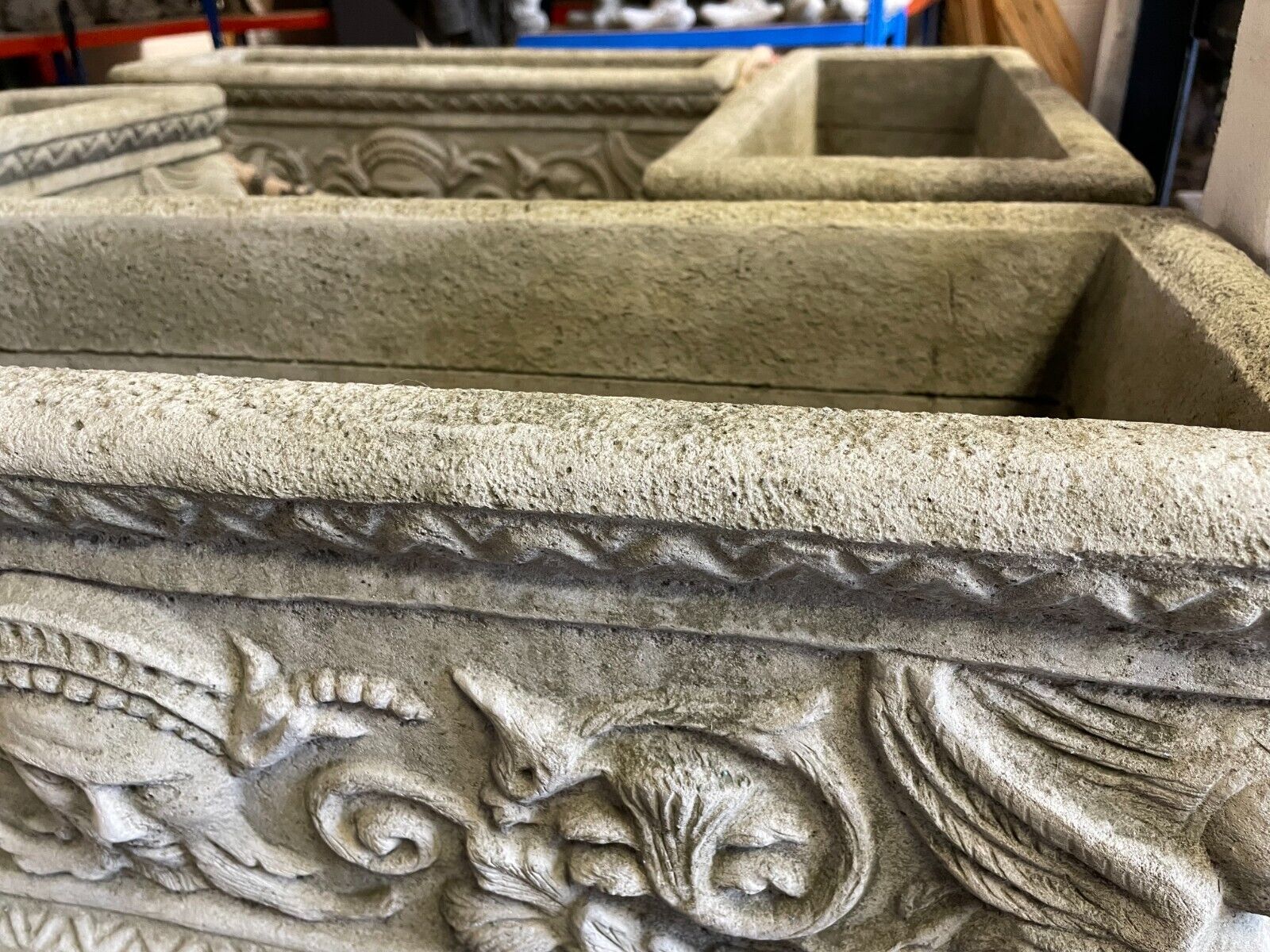 Nettuno Stone Troughs Pair