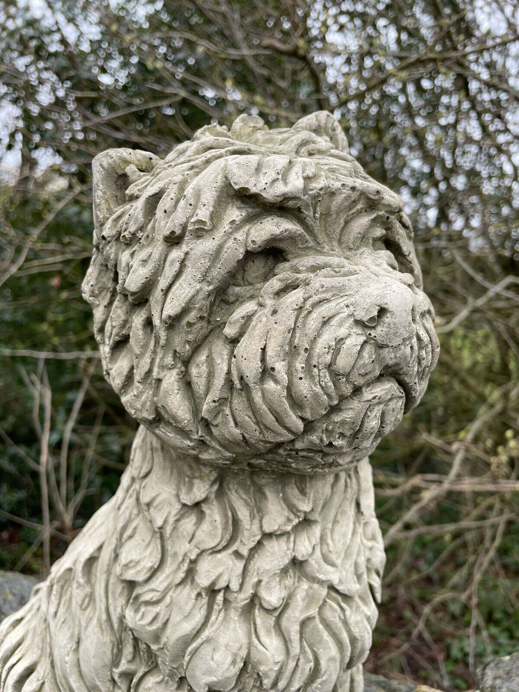 West Highland Terrier Dog Stone Statue