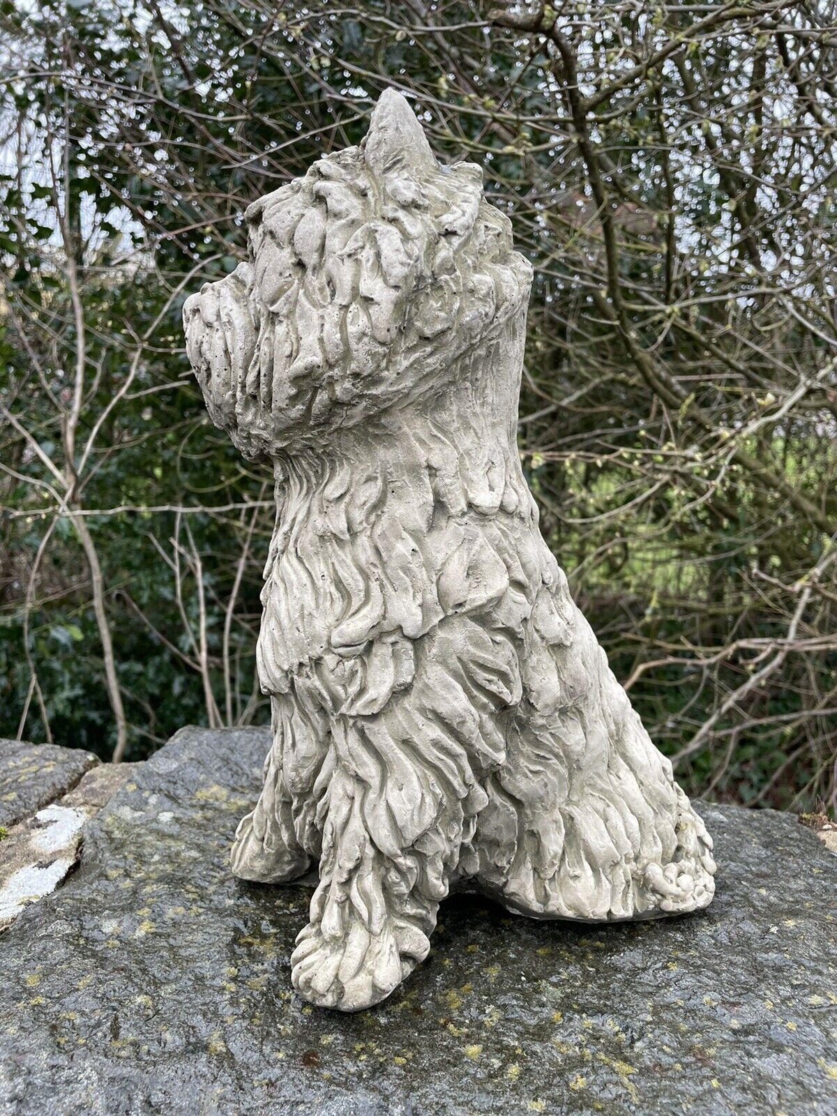 West Highland Terrier Dog Stone Statue