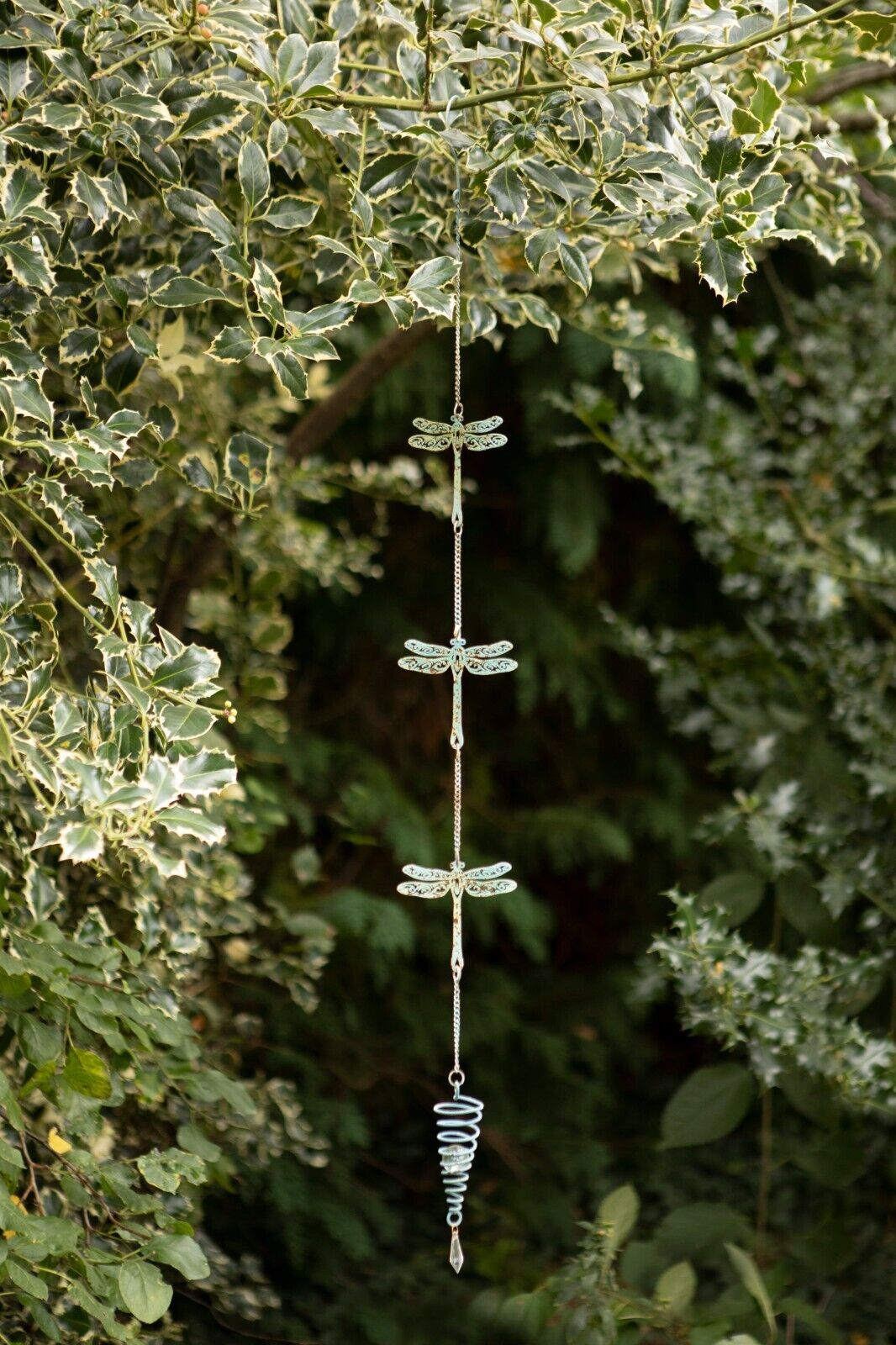 Dragonfly Chain Metal Garden Ornament