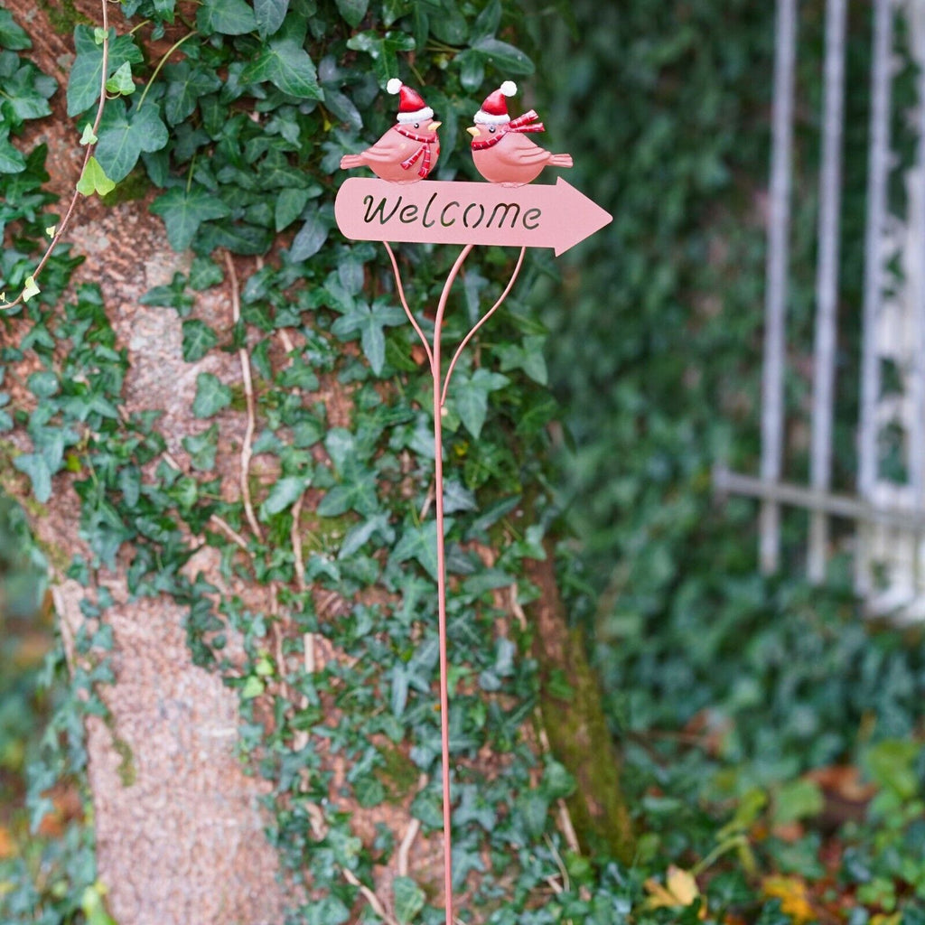 Robin Welcome Christmas Sign