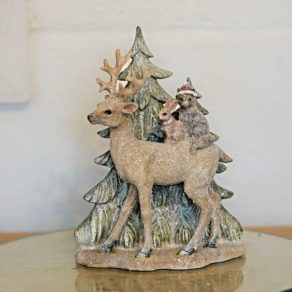 Stag + Christmas Tree Ornament