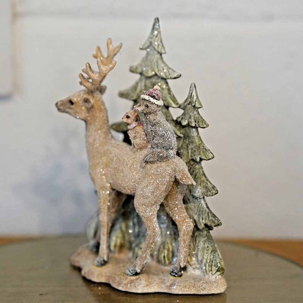 Stag + Christmas Tree Ornament