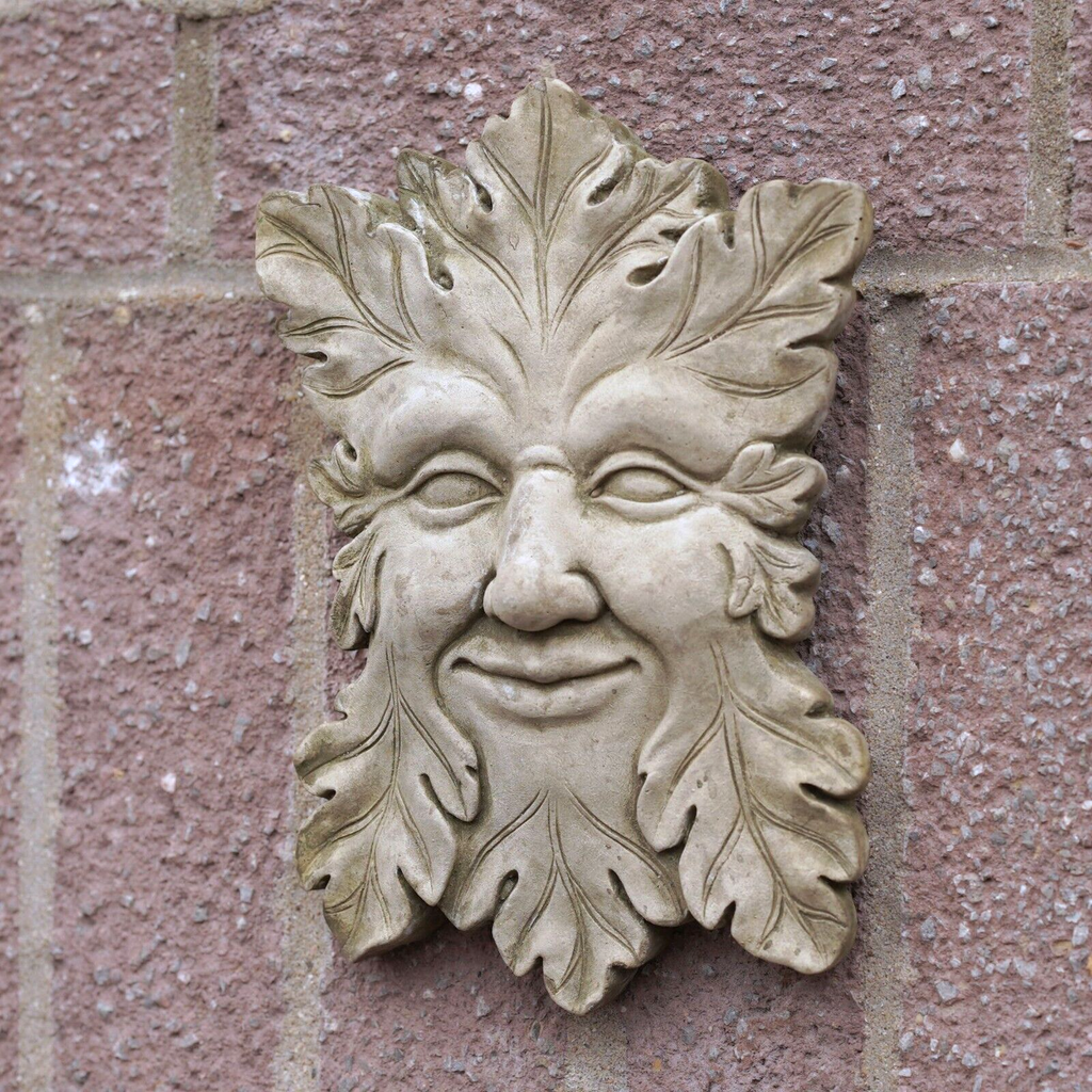 Arbor Greenman Stone Hanging Plaque