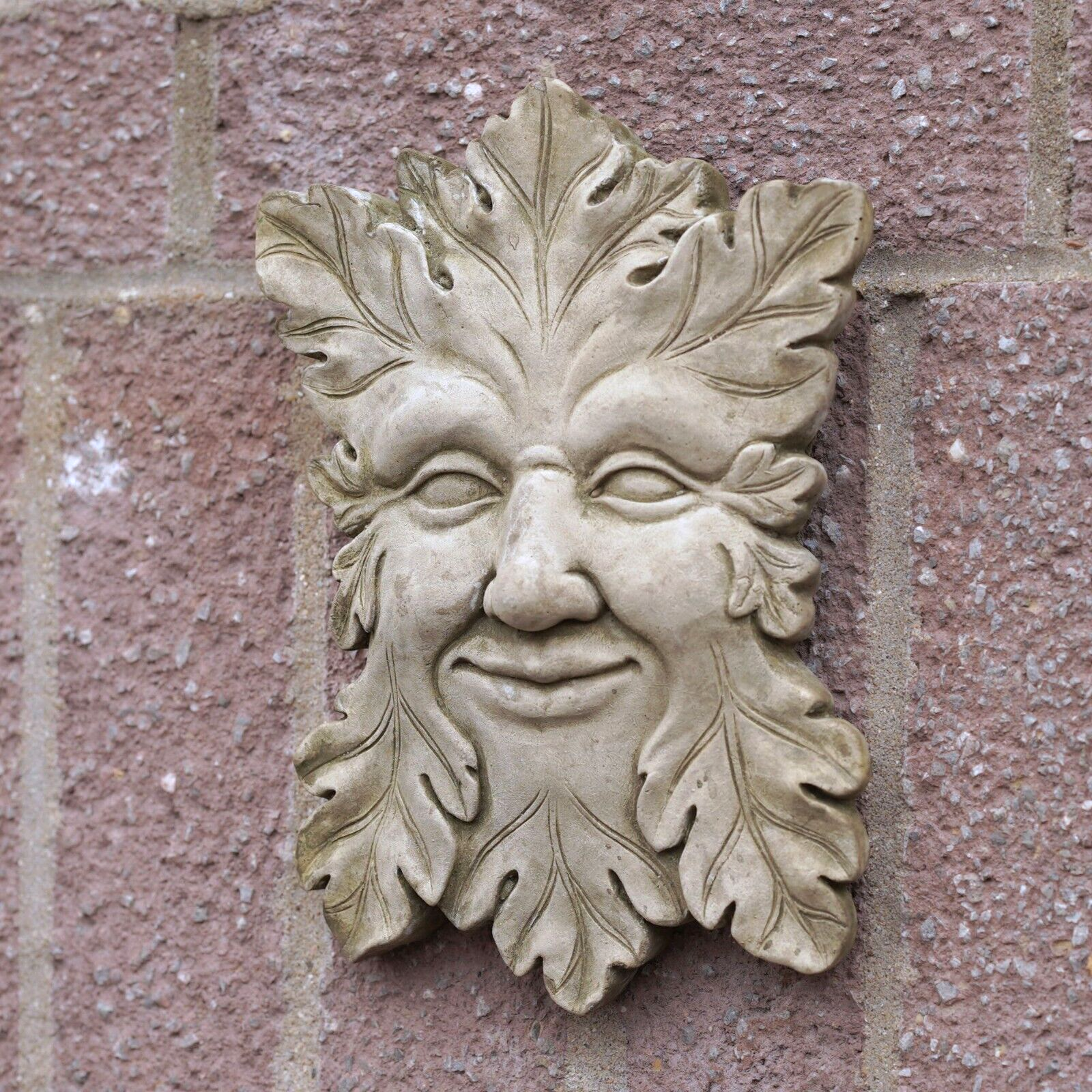 Arbor Greenman Stone Hanging Plaque