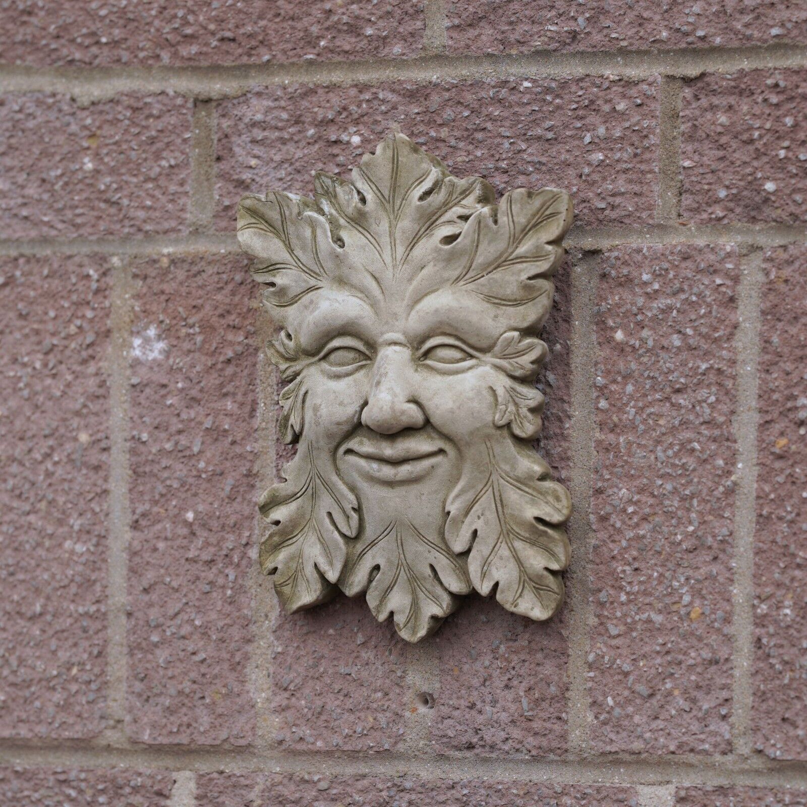 Arbor Greenman Stone Hanging Plaque