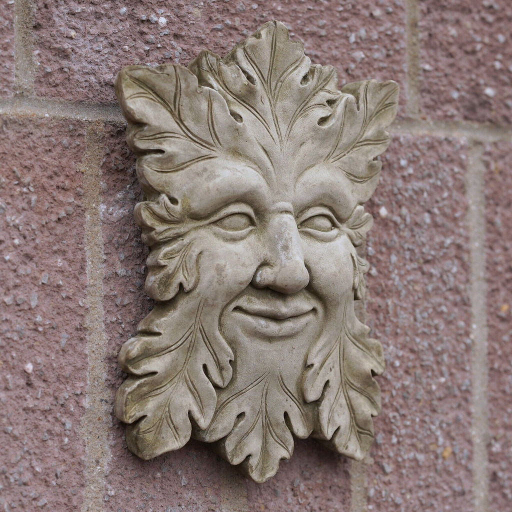 Arbor Greenman Stone Hanging Plaque