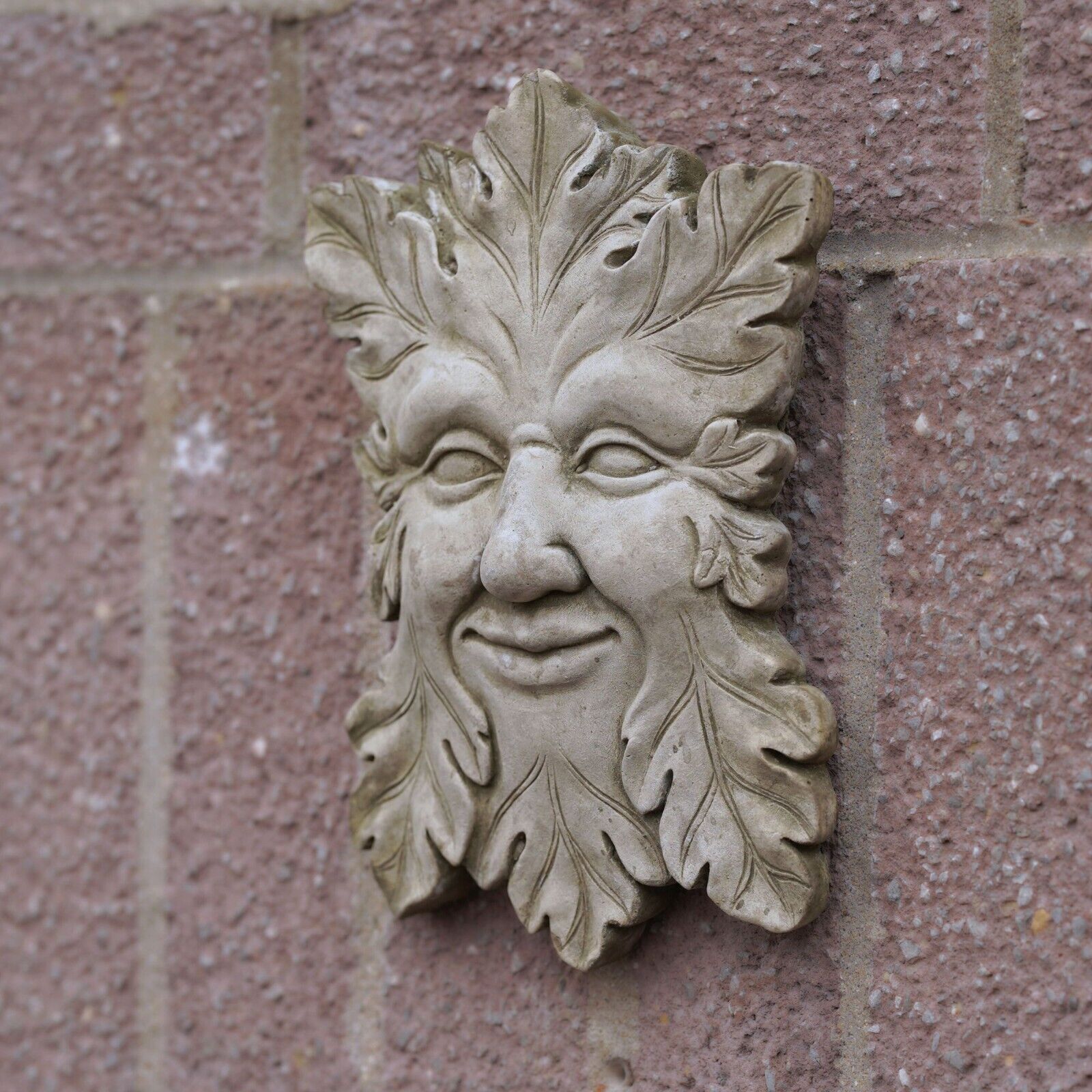 Arbor Greenman Stone Hanging Plaque