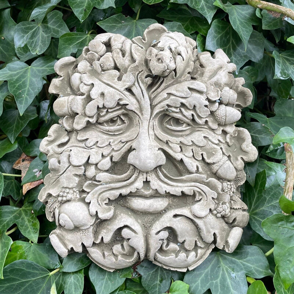 Autumn Green Man Stone Hanging Plaque