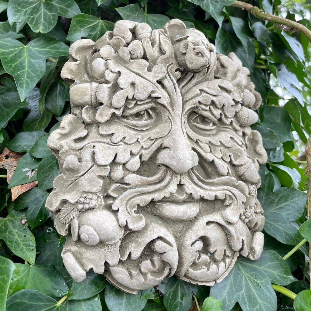 Autumn Green Man Stone Hanging Plaque
