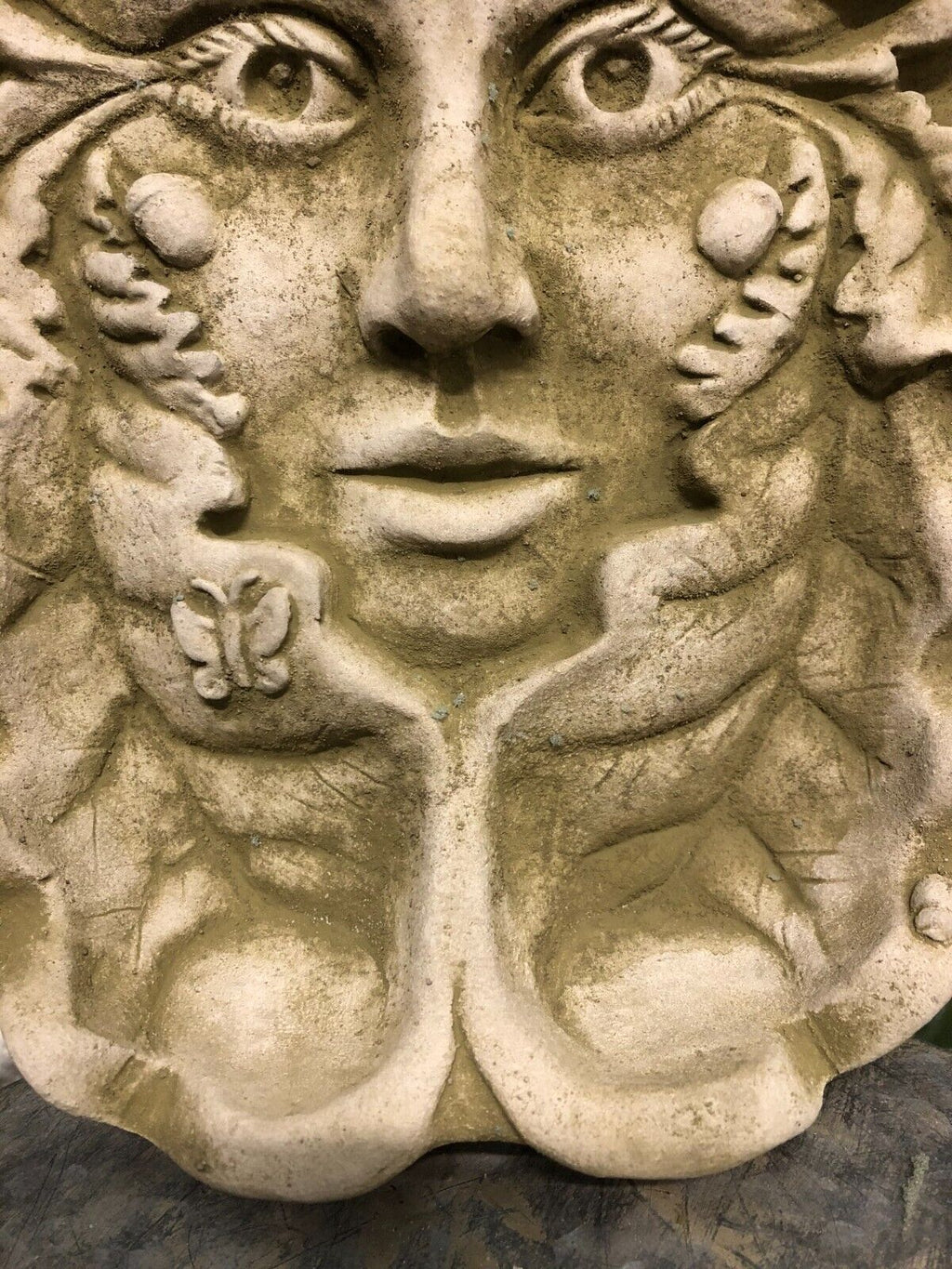 Tealight Green Lady Stone Hanging Plaque