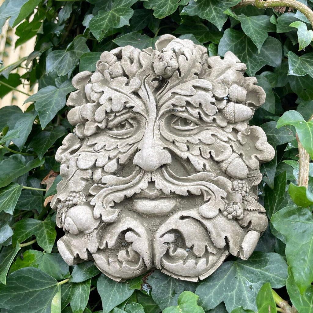 Autumn Green Man Stone Hanging Plaque
