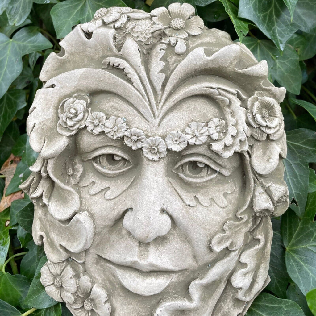 Spring Green Man Stone Hanging Plaque