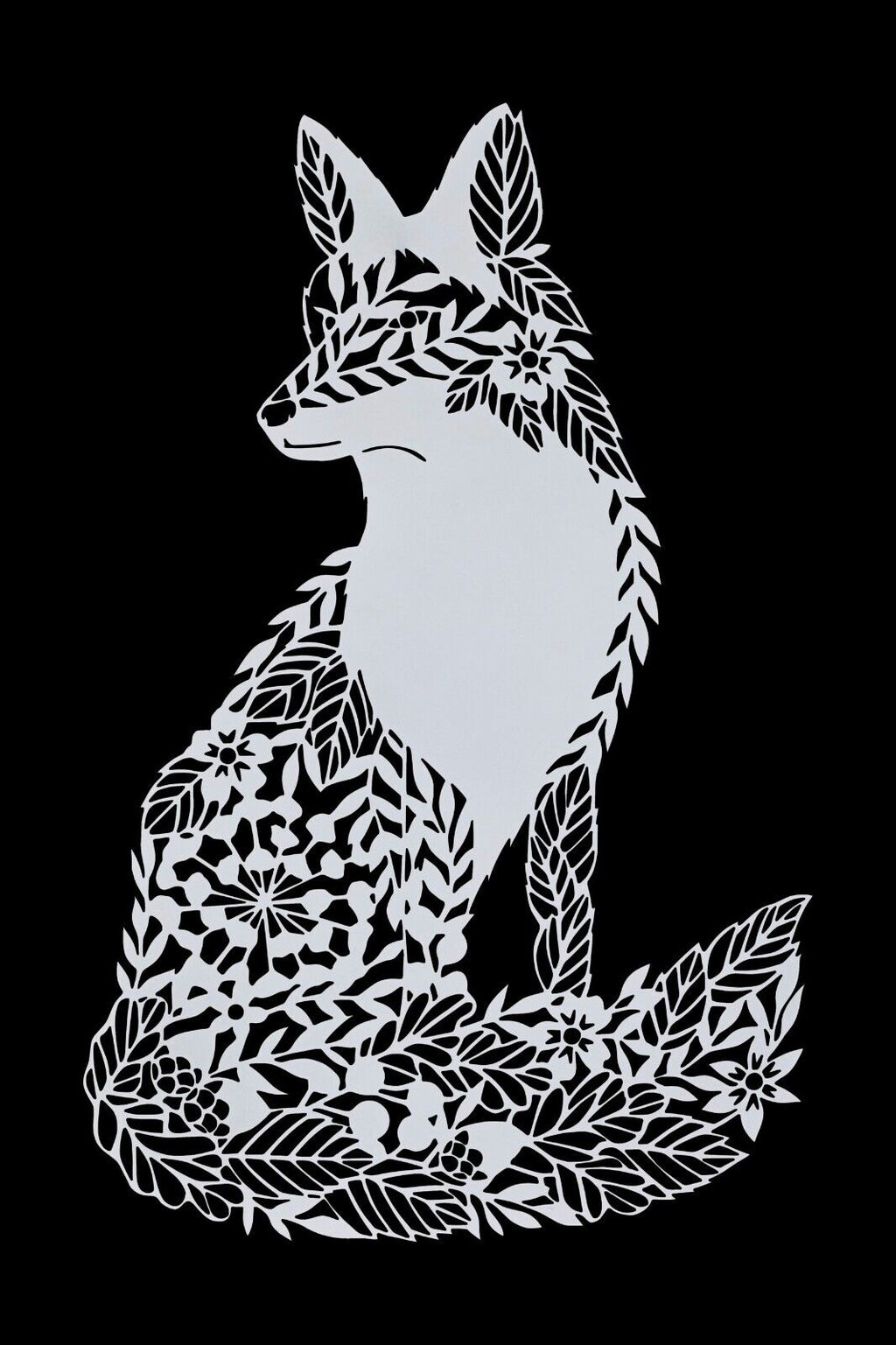 Large 51cm Fox Metal Wall Plaque
