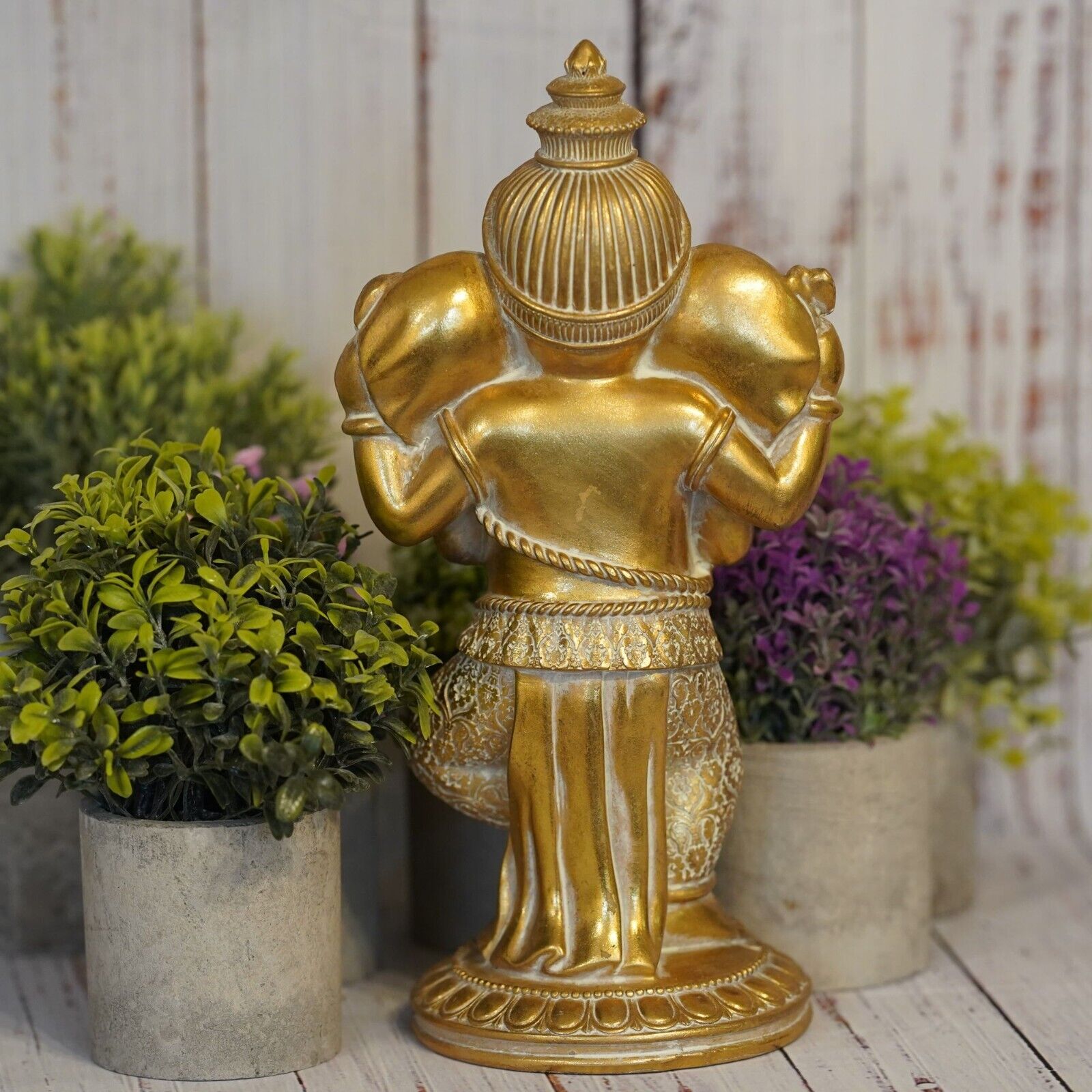 Dancing Ganesh Statue in Gold