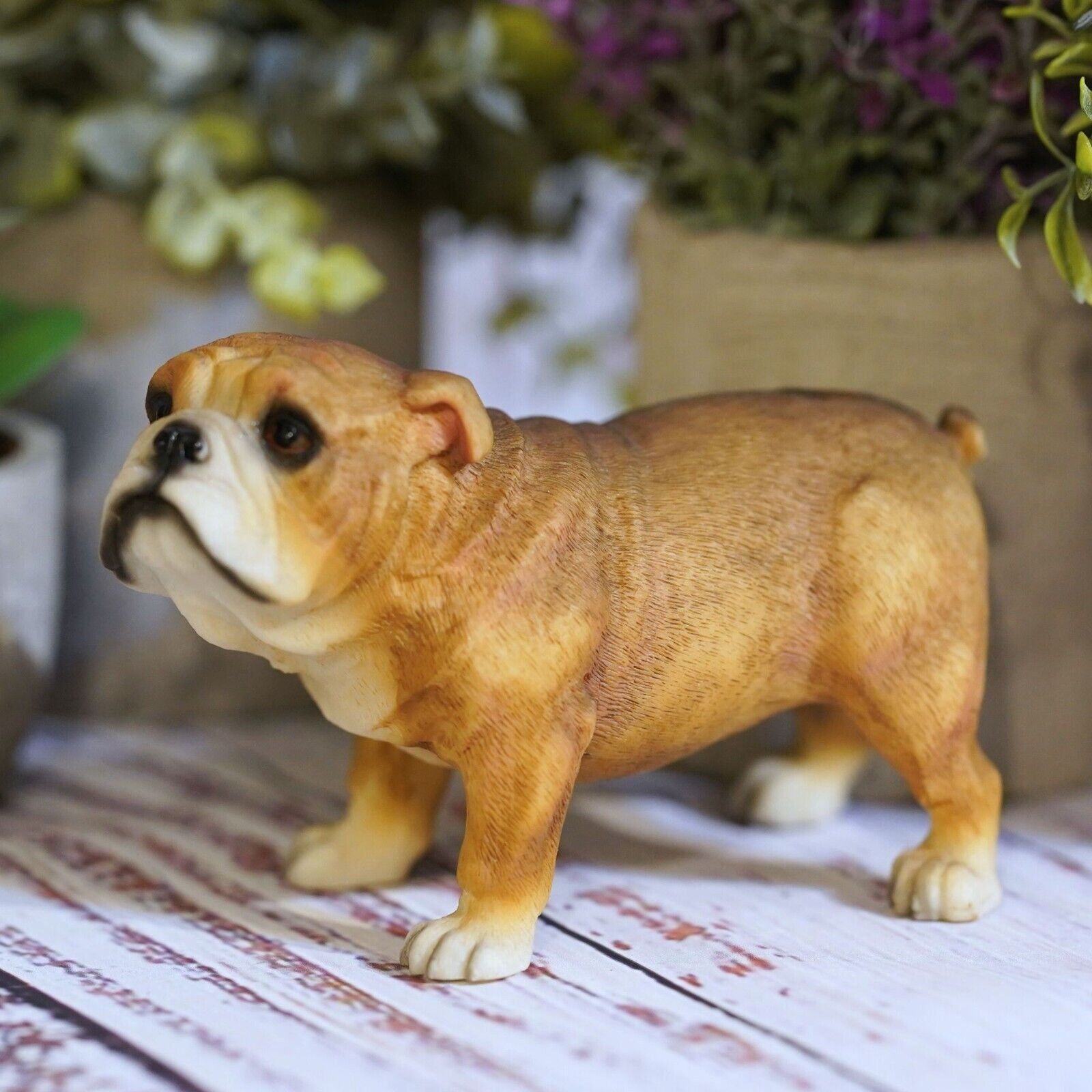 British Bulldog Resin Statue