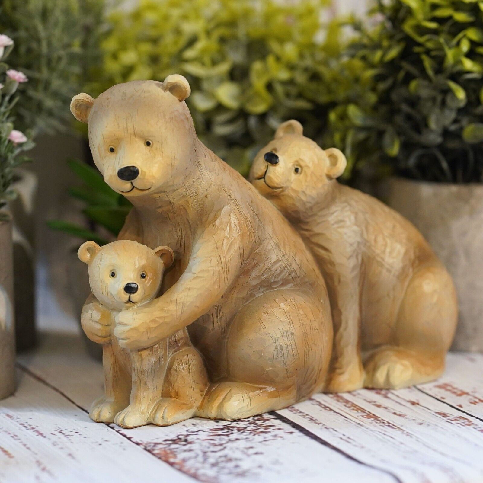 Bear Family Resin Statue