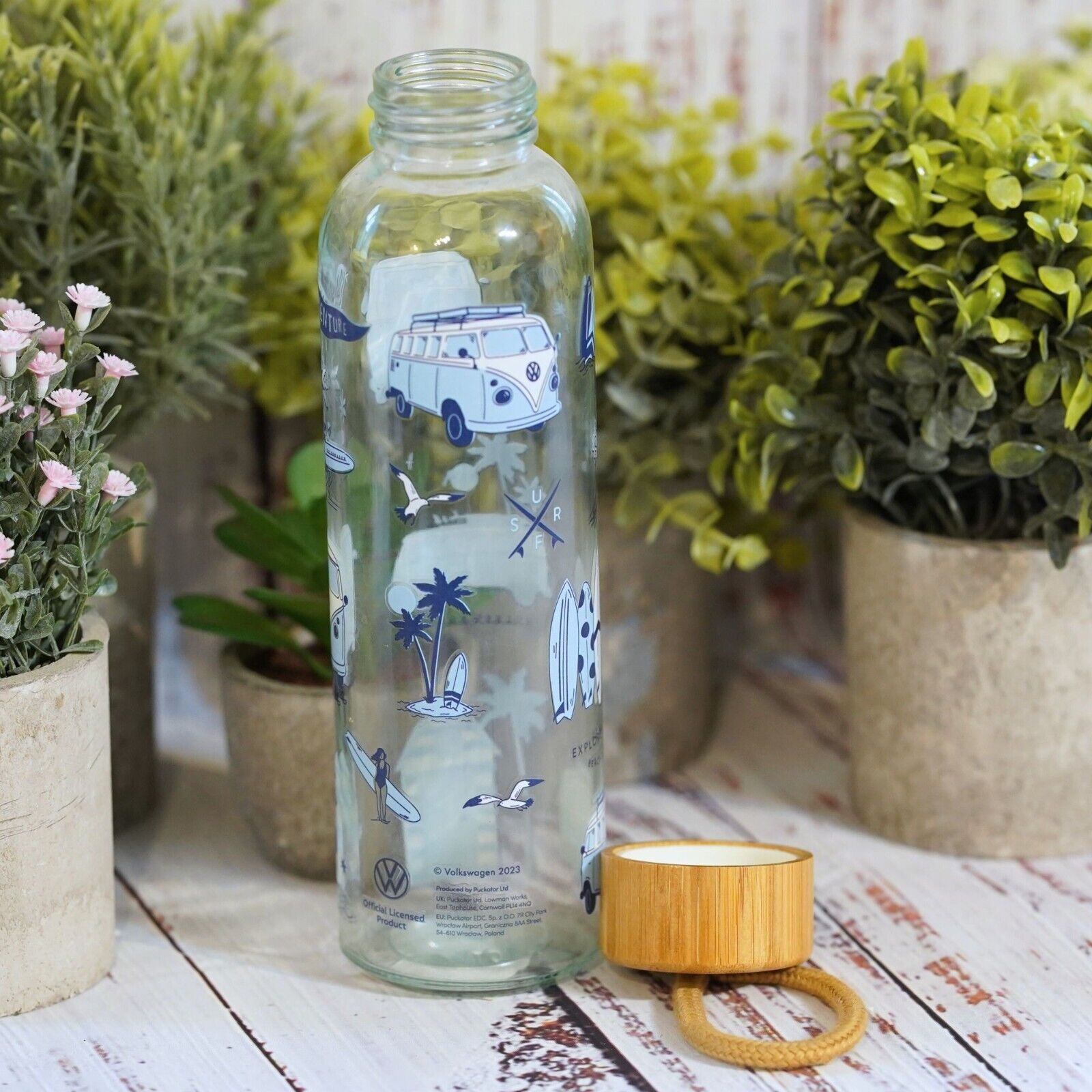 Volkswagen VW Camper Glass Water Bottle 500ml