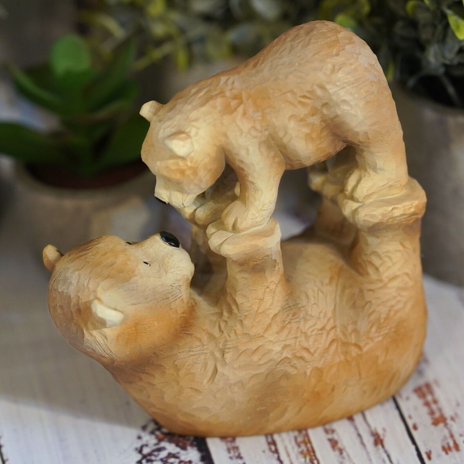 Bears Playing Resin Statue