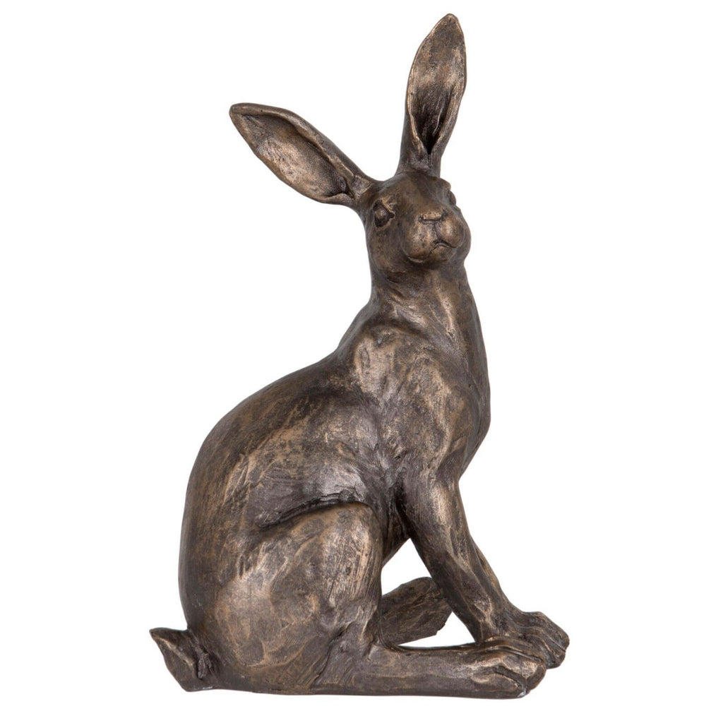 Hare Resin Statue in Bronze Finish