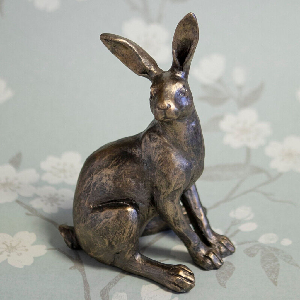 Hare Resin Statue in Bronze Finish