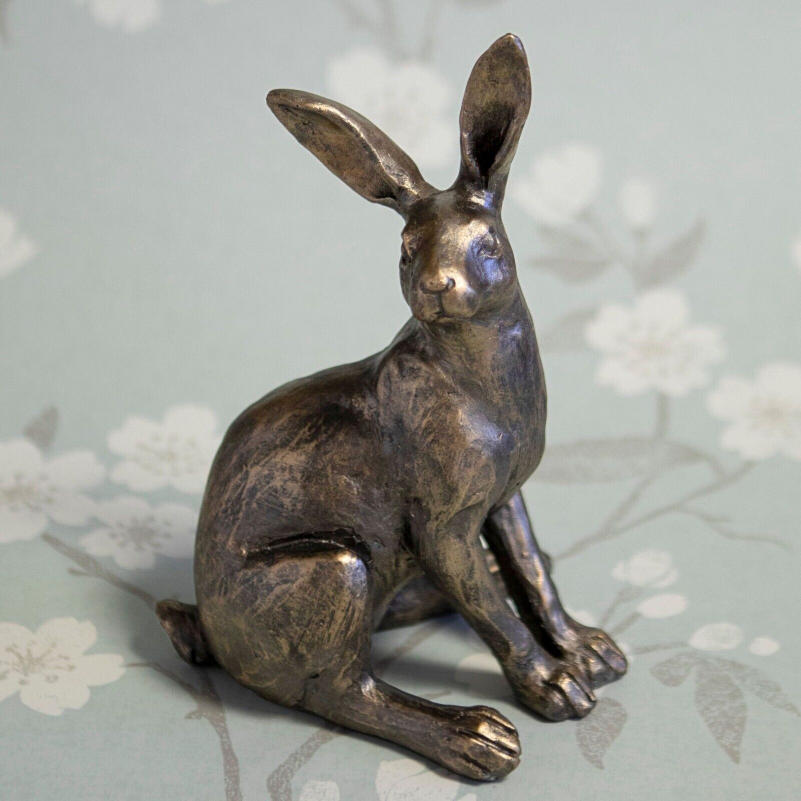 Hare Resin Statue in Bronze Finish
