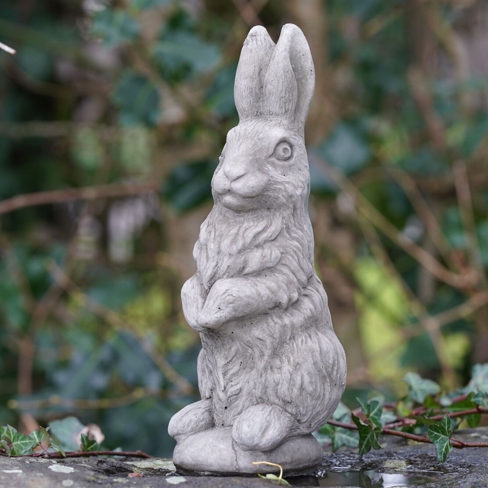 Small Sitting Bunny Rabbit Stone Statue