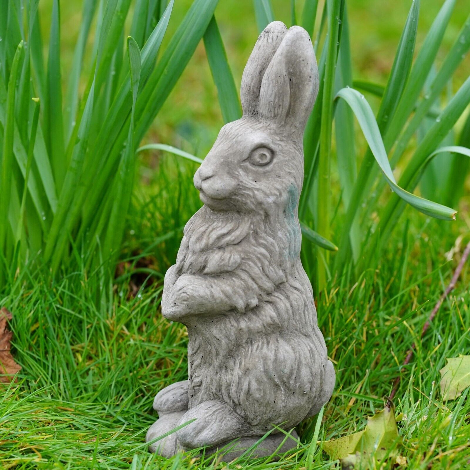 Small Sitting Bunny Rabbit Stone Statue